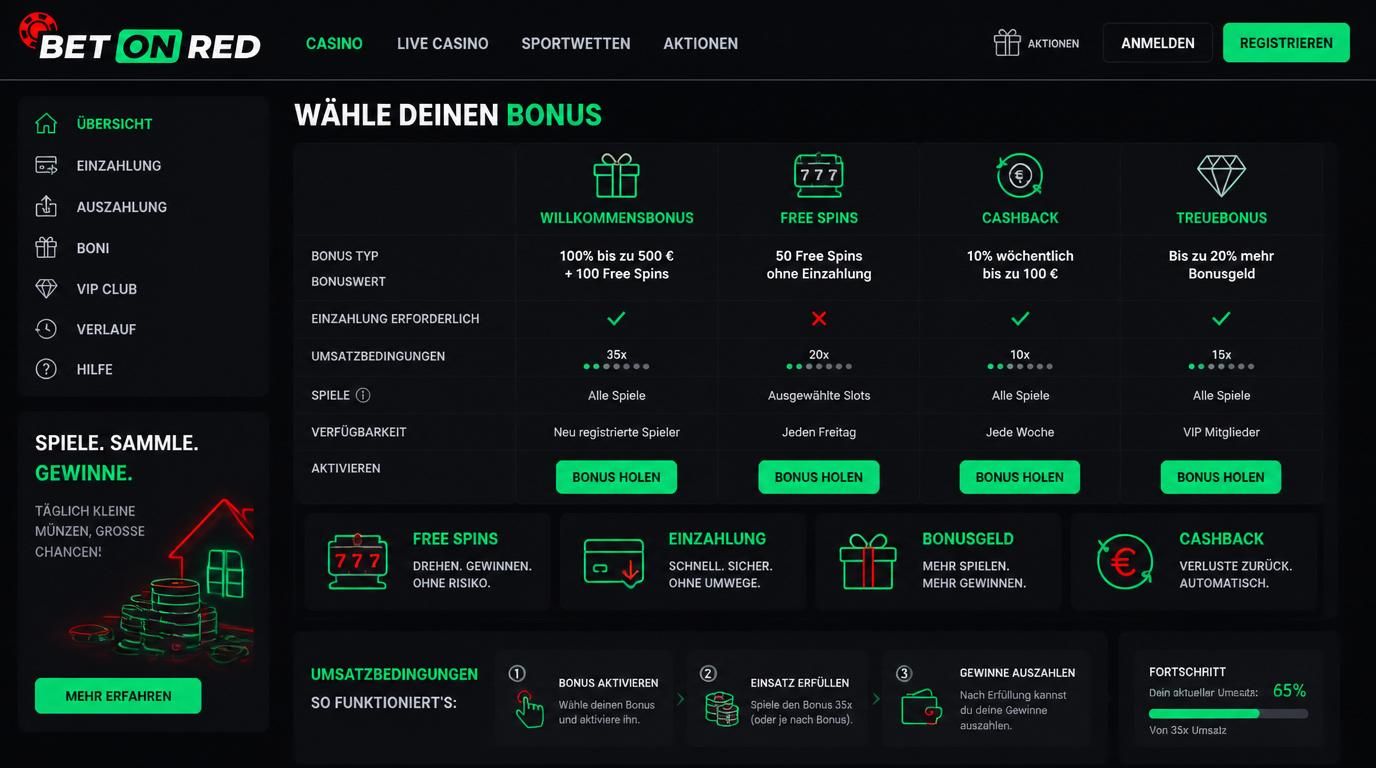 Bonusarten passend für kleines Budget